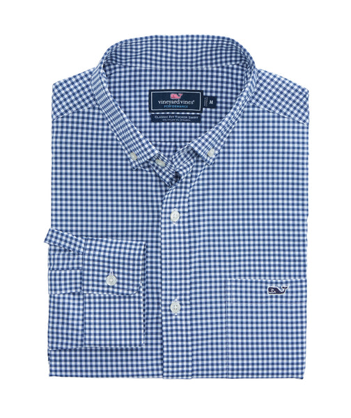 Vineyard Vines | Grand Cay Gingham Performance Nylon Classic Tucker Shirt