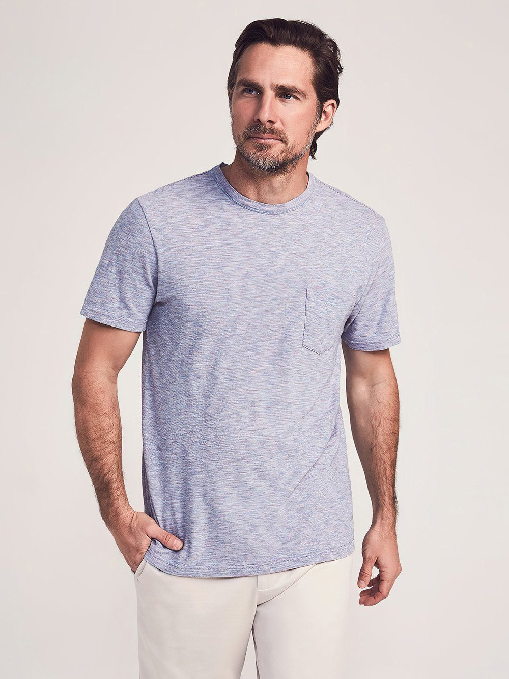 Faherty | Short Sleeve Indigo Pocket Tee