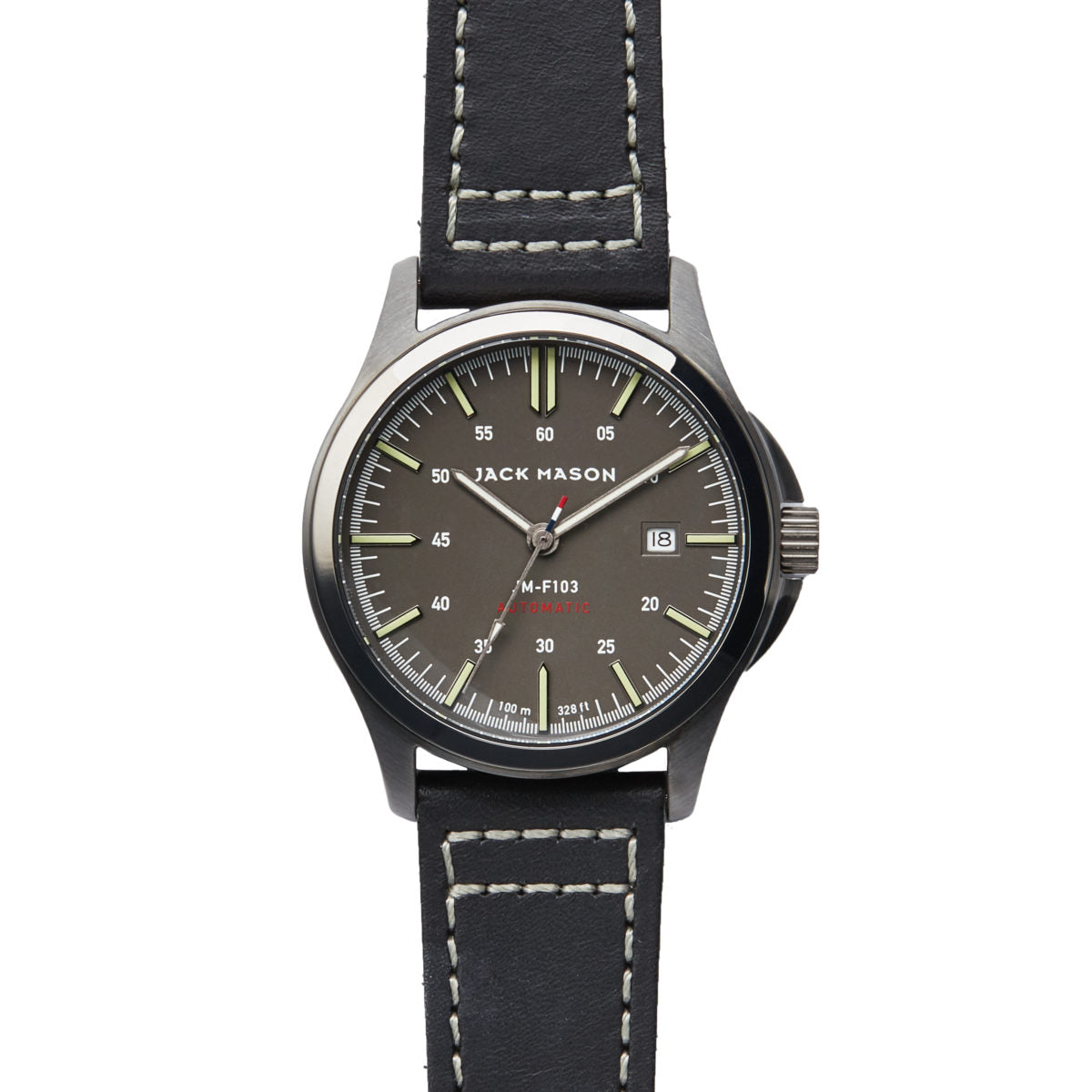 Jack Mason | Field Automatic 42mm | Grey Dial | Black Leather Strap