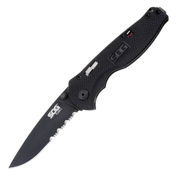 SOG Knives | Flash I Partially Ser. Black Tini