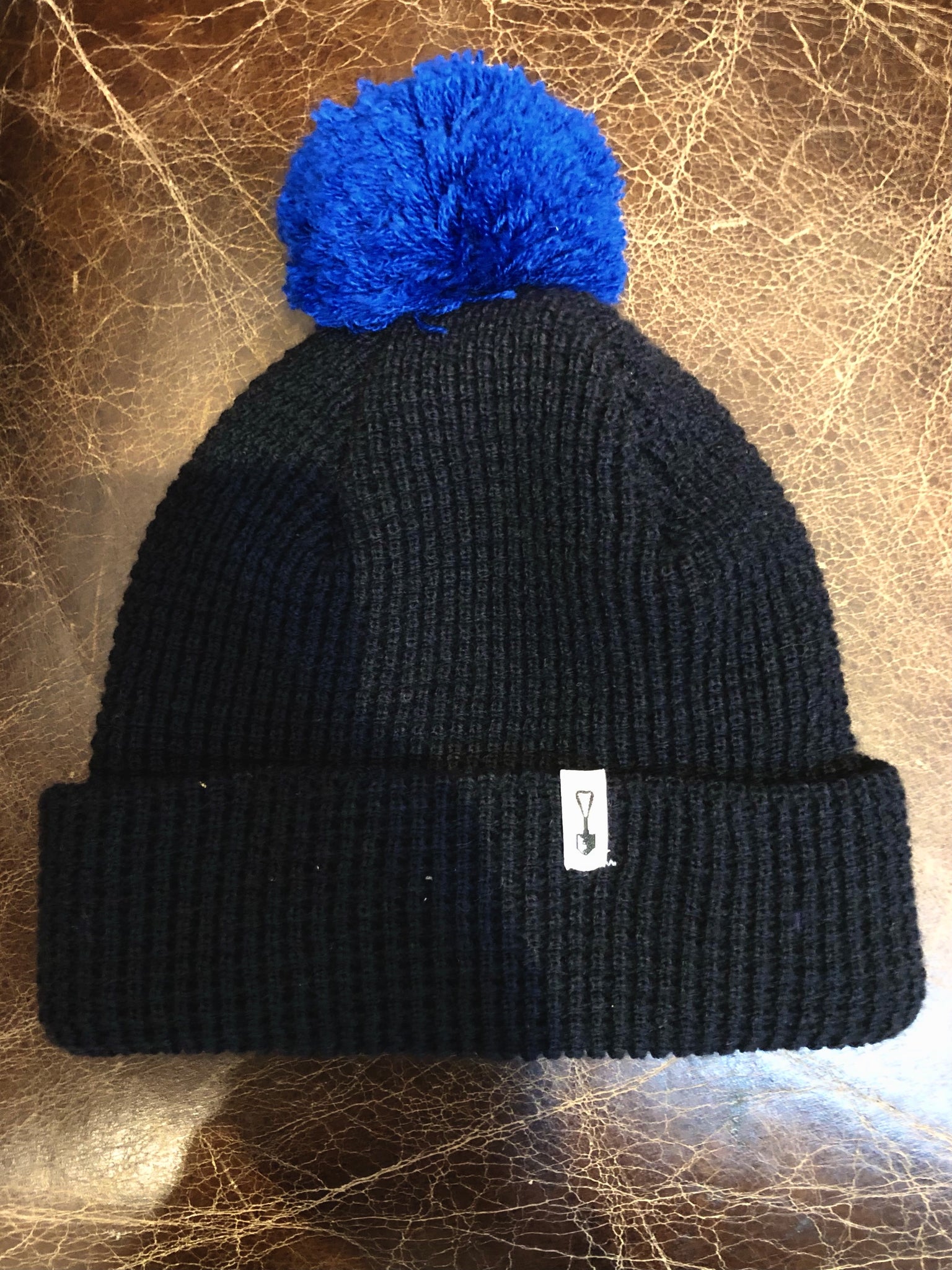 American Trench | Acrylic Beanie w/ Pom | Navy w/ Royal Pom