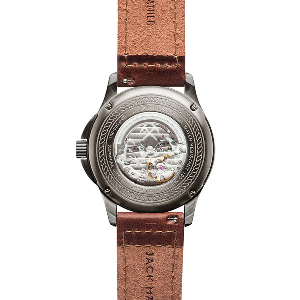 Jack Mason | Field Automatic 42mm | Grey Dial | Brown Leather Strap