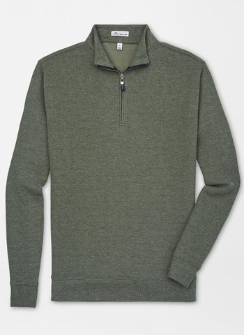 Peter Millar | Tri-Blend Melange Fleece Quarter Zip