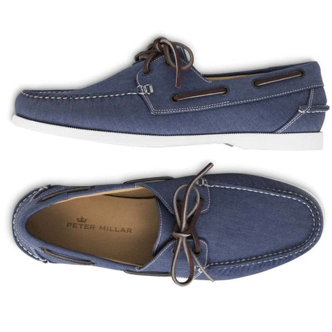 Peter Millar | Seaside Washed Canvas Boat Shoe