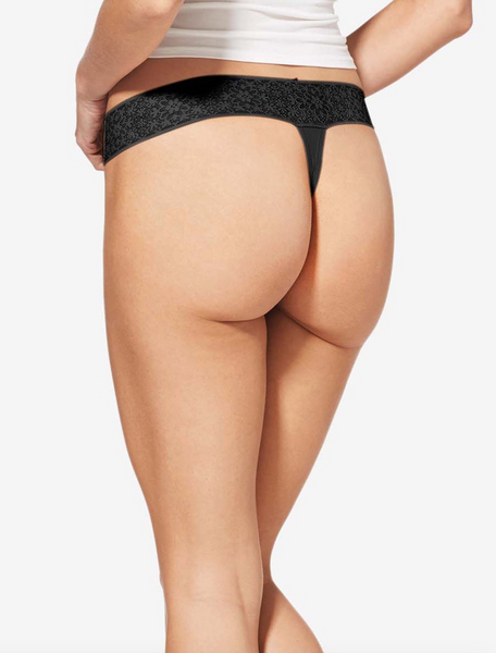 Tommy John | Cool Cotton Thong w/ Lace Waist