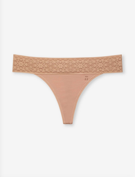 Tommy John | Cool Cotton Thong w/ Lace Waist