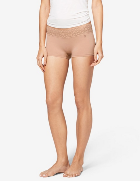 Tommy John | Cool Cotton Boyshort w/ Lace Waist