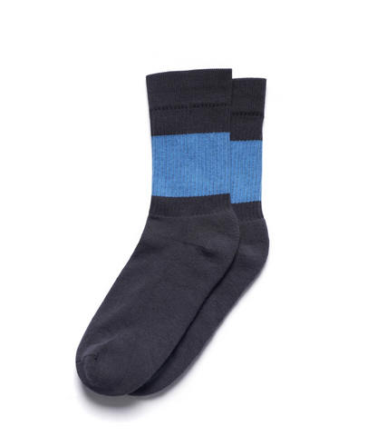 American Trench | Color Pop Sock | Grey w/ Lt Blue