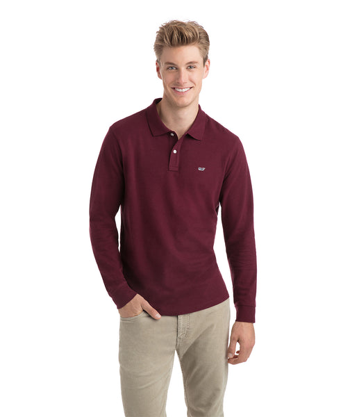 Vineyard Vines | Long Sleeve Stretch Heather Pique Polo