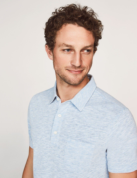 Faherty | Short-Sleeve Heather Polo