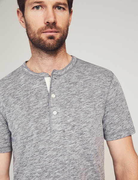 Faherty | Short Sleeve Heather Henley