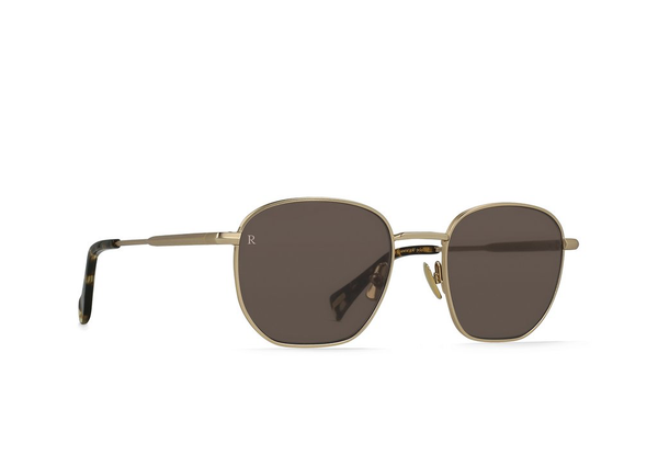 RAEN | Alameda | Satin Japanese Gold + Brindle Tortoise / Smoke Brown Polarized | 51