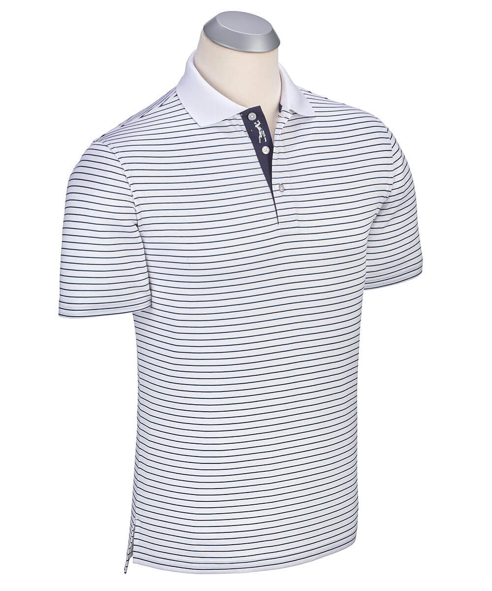 Bobby Jones - Pisano Stripe Cotton Short Sleeve Polo Shirt