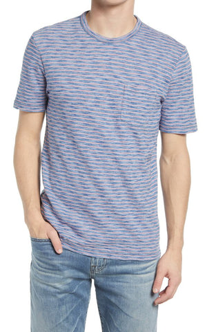 Faherty | Short Sleeve Indigo Pocket Tee