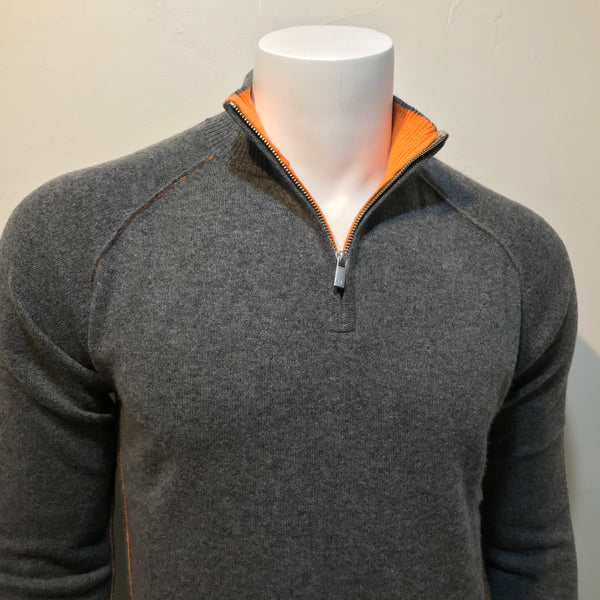 Naadam | Textured Quarter Zip Raglan Mock